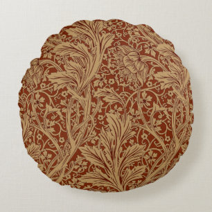 William Morris Arcadia Floral Garden Flower Classi Round Cushion