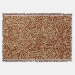 William Morris Arcadia Floral Garden Flower Classi Throw Blanket