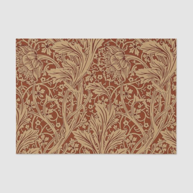 William Morris Arcadia Floral Garden Flower Classi Tissue Paper (Front)