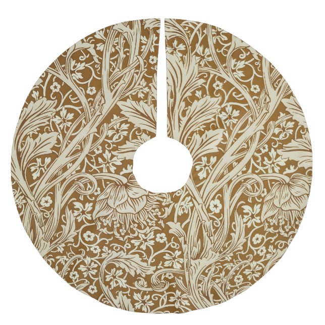 William Morris Arcadia Floral Pattern Classic Brushed Polyester Tree Skirt (Front)