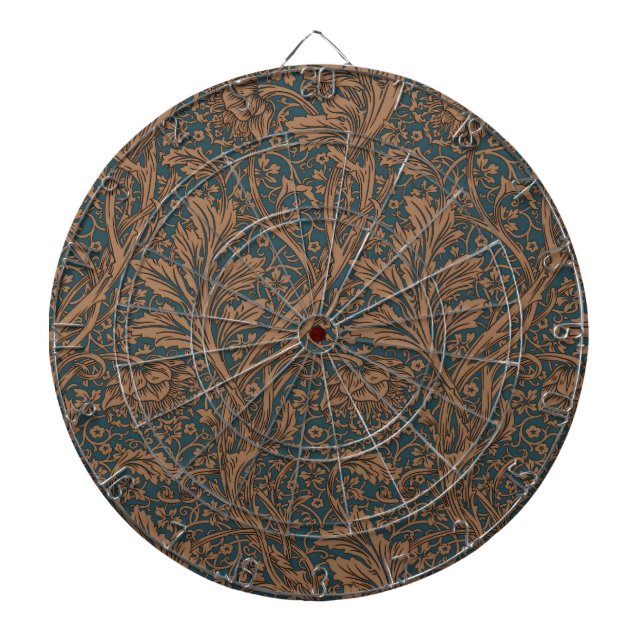 William Morris Arcadia Floral Pattern Classic Dartboard (Front)