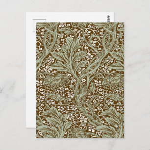 William Morris Arcadia Floral Pattern Classic Postcard