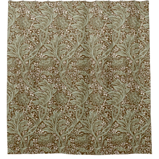 William Morris Arcadia Floral Pattern Classic Shower Curtain (Front)