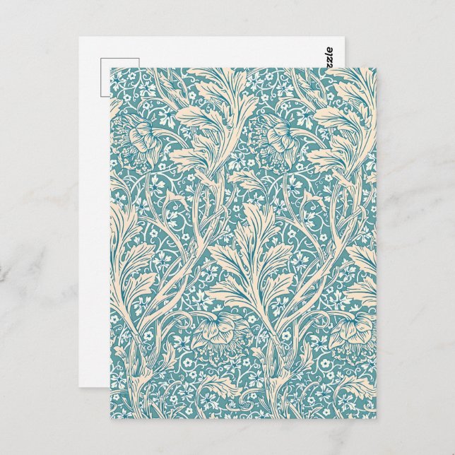 William Morris Arcadia Floral Pattern Postcard (Front/Back)
