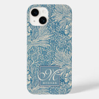 William Morris, Art Nouveau Blue Marigold Monogram