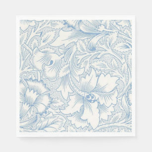 William Morris, Art Nouveau Elegant Blue Acanthus Napkin