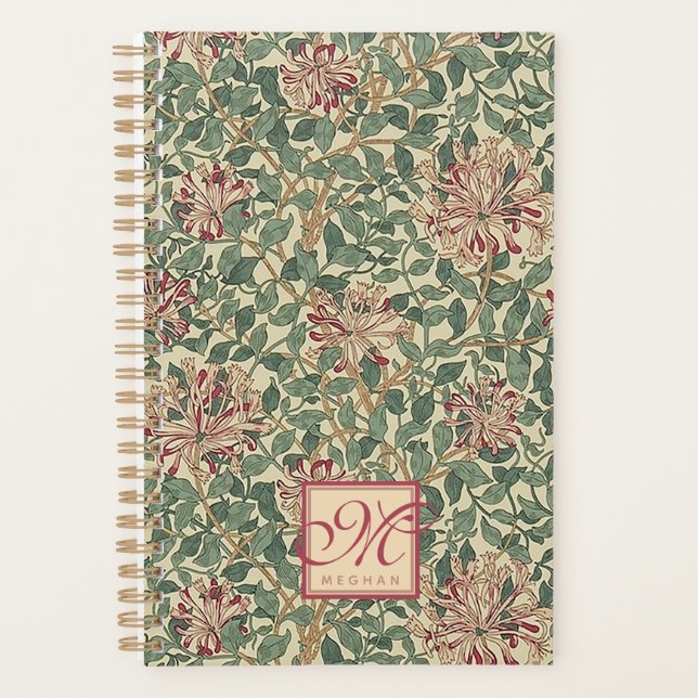 William Morris - Art Nouveau Honeysuckle & Leaves Planner (Front)