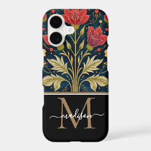 William Morris Art Nouveau Monogram floral  