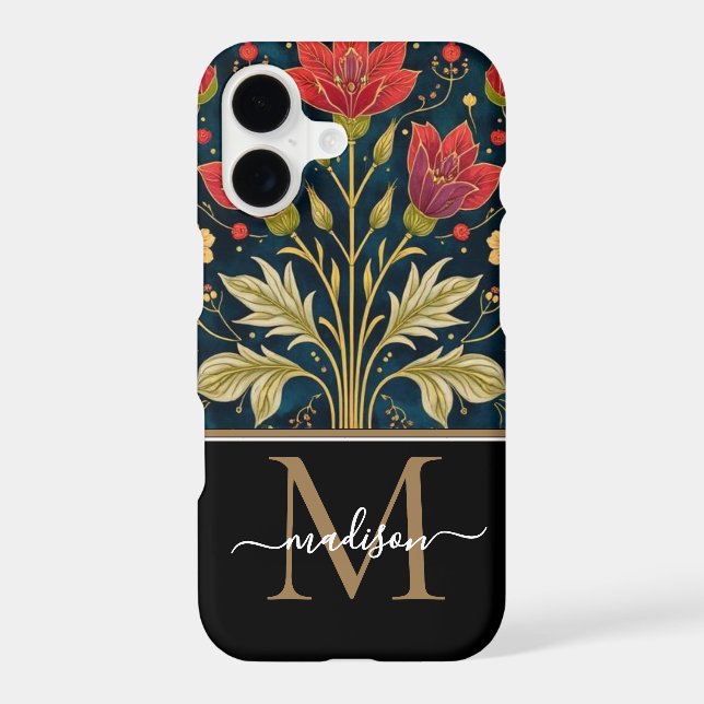 William Morris Art Nouveau Monogram floral   (Back)