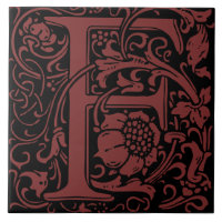 William Morris Art Nouveau Monogrammed Letter F