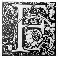 William Morris Art Nouveau Monogrammed Letter F