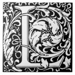 William Morris Art Nouveau Monogrammed Letter L Tile<br><div class="desc">Art Nouveau monogrammed tile designs by William Morris are the prefect arts and craft touch to add to your antique fireplace,
These initial tiles come in all the letters of the alphabet and are the prefect vintage floral.</div>