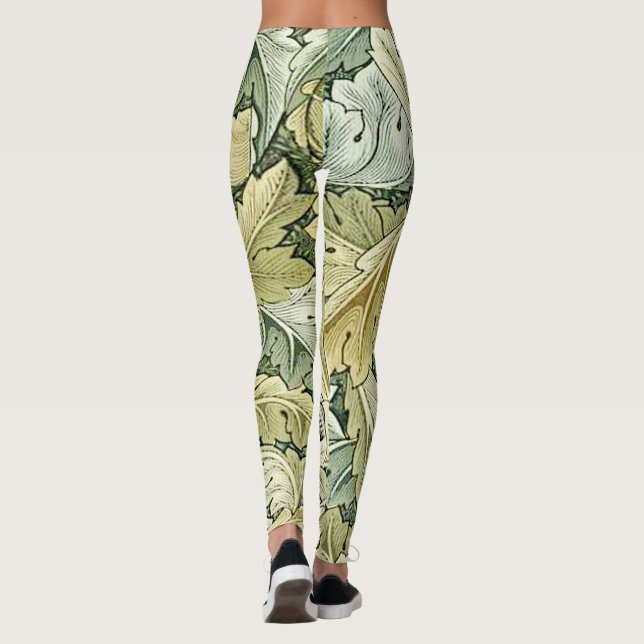 William Morris,art nouveau, original,Agathus,wallp Leggings (Back)