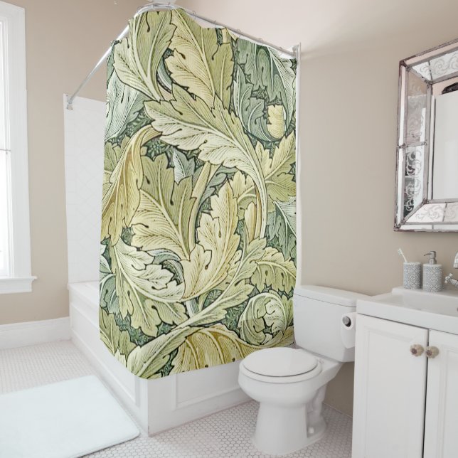 William Morris,art nouveau, original,Agathus,wallp Shower Curtain (In Situ)