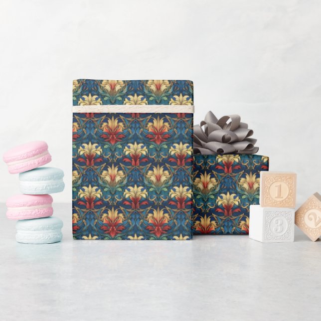 William Morris Art Nouveau style pattern Wrapping Paper (Baby Shower)