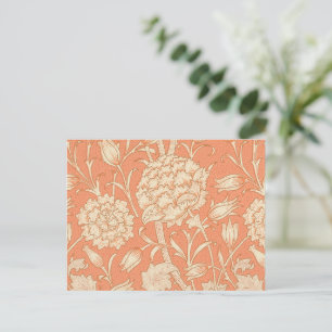 William Morris - Art Nouveau Wild Tulips - Peach Postcard