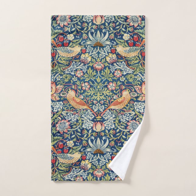 William Morris Art Strawberry Thief Towel (Hand Towel)