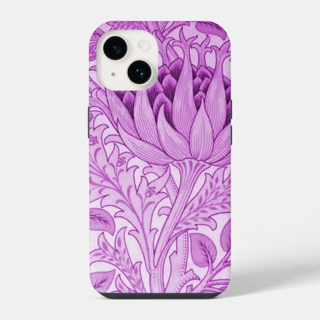 William Morris Artichoke light Purple iPhone Case (Back)