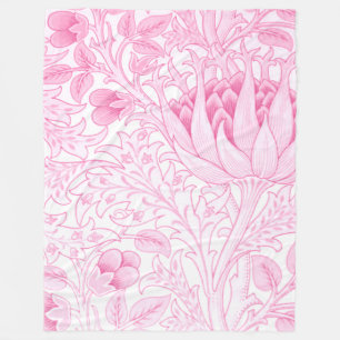 William Morris Artichoke Pale Pink Fleece Blanket