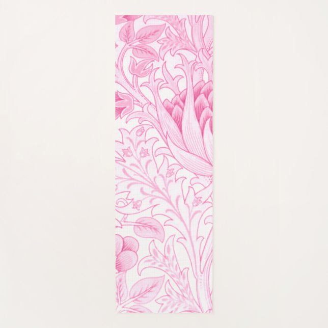 William Morris Artichoke Pale Pink Yoga Mat (Front)