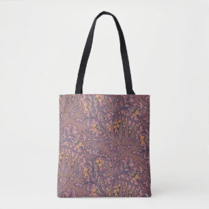William Morris Artichoke Wine and Gold Tote Bag