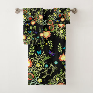 William Morris Arts And Crafts Pattern Bath Towel Set