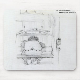 William Morris at his loom, caricature Mouse Mat