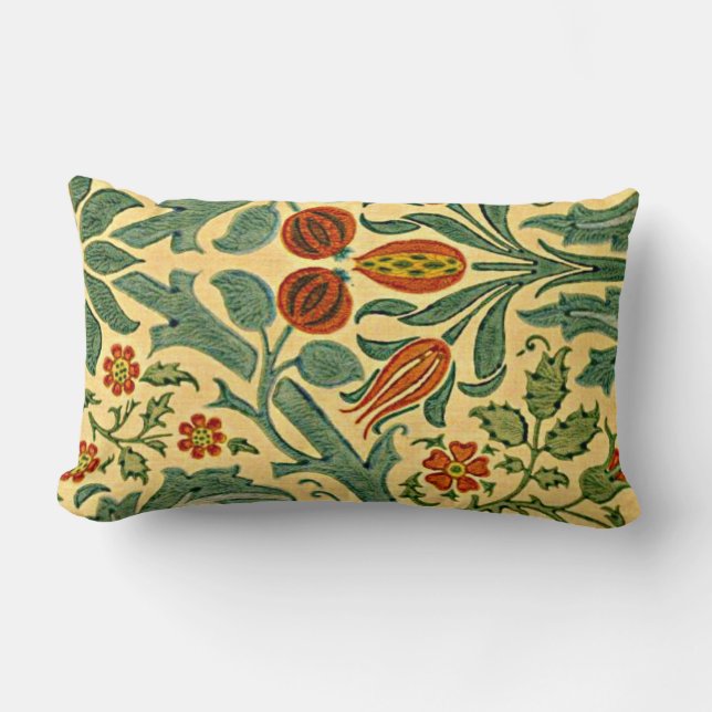 William Morris - Autumn Flower pattern Lumbar Cushion (Front)