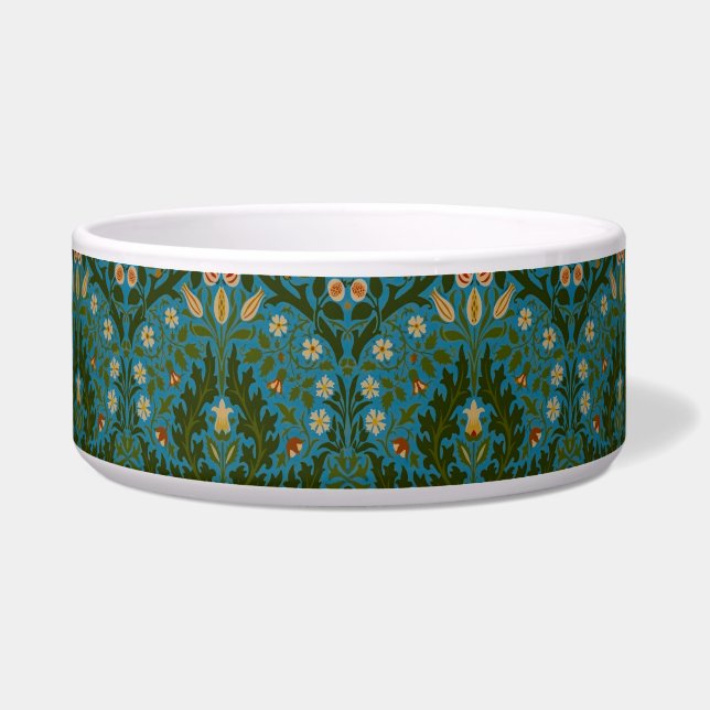 William Morris Autumn Flowers Pattern Teal (Front)