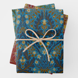 William Morris Autumn Flowers Pattern Wrapping Paper Sheet