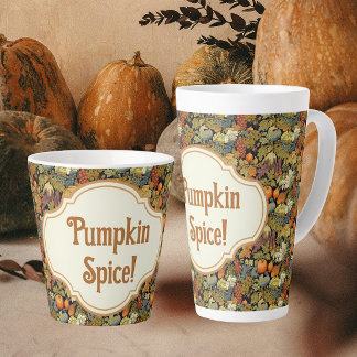 William Morris Autumn Pumpkin Spice Personalised Latte Mug