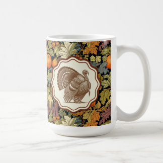 William Morris Autumn Pumpkins Tom Turkey Coffee Mug