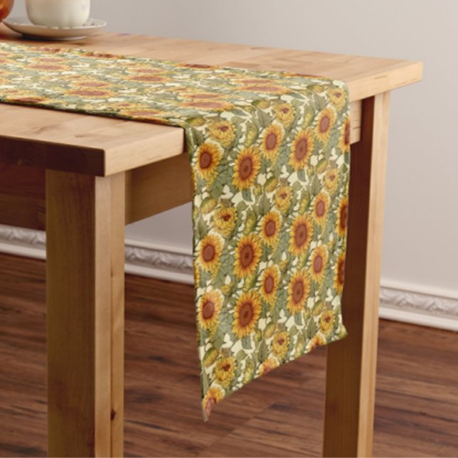 William Morris Autumn Sun Flowers  Medium Table Runner (Autumn Sun Flowers table runner)