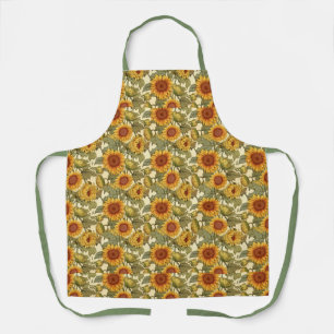William Morris Autumn Sunflowers Thanksgiving  Apron
