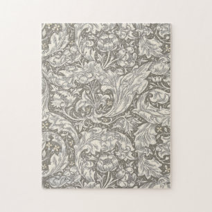 William Morris Bachelor's Button antique damask Jigsaw Puzzle