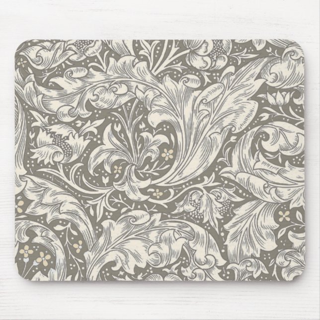 William Morris Bachelor's Button antique damask Mouse Mat (Front)