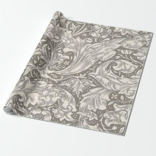 William Morris Bachelor's Button antique damask Wrapping Paper