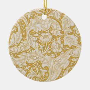 William Morris Bachelor's Button Flower Classic Ceramic Tree Decoration