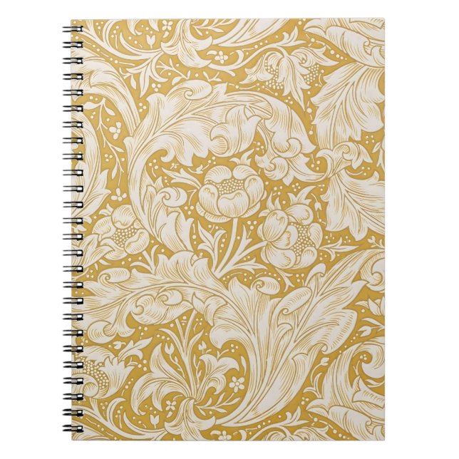 William Morris Bachelor's Button Flower Classic Notebook (Front)