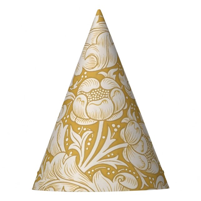 William Morris Bachelor's Button Flower Classic Party Hat (Front)