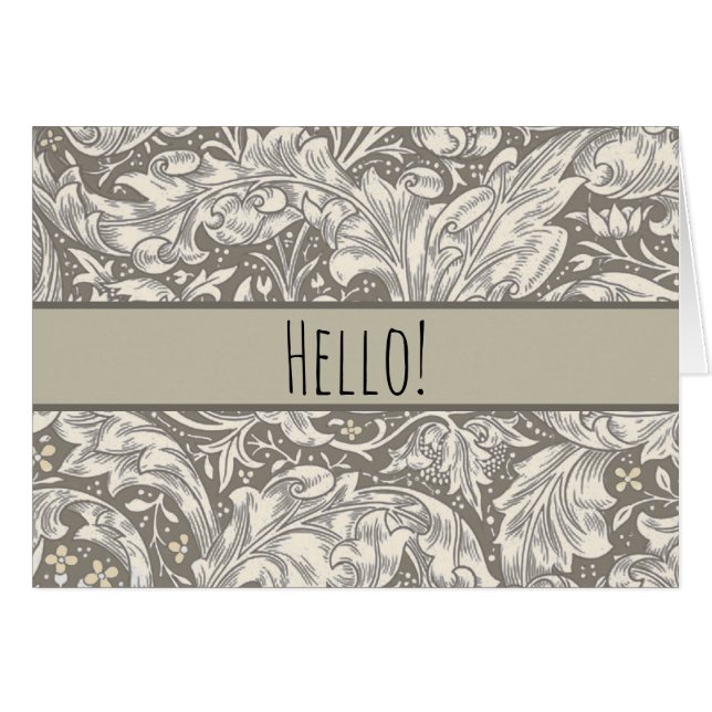 William Morris Bachelor's Button Flower Floral Bot (Front Horizontal)