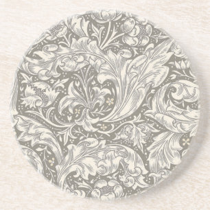 William Morris Bachelor's Button Flower Floral Bot Coaster