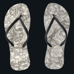 William Morris Bachelor's Button Flower Floral Bot Flip Flops<br><div class="desc">This elegant old world rich flower art design is the William Morris Bachelor's Button pattern,  a classic wallpaper design from 1892 created by William Morris for his line of English flower wallpaper.</div>