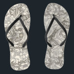 William Morris Bachelor's Button Flower Floral Bot Flip Flops<br><div class="desc">This elegant old world rich flower art design is the William Morris Bachelor's Button pattern,  a classic wallpaper design from 1892 created by William Morris for his line of English flower wallpaper.</div>