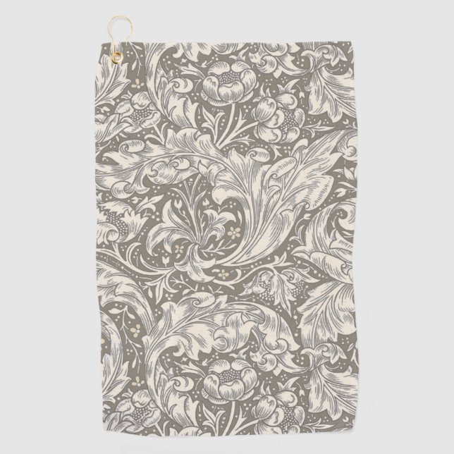 William Morris Bachelor's Button Flower Floral Bot Golf Towel (Front)