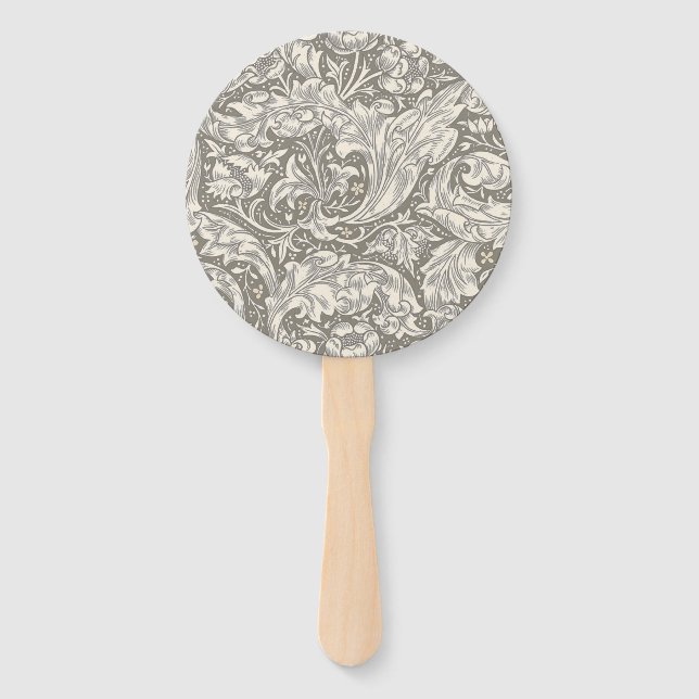 William Morris Bachelor's Button Flower Floral Bot Hand Fan (Front)