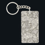 William Morris Bachelor's Button Flower Floral Bot Key Ring<br><div class="desc">This elegant old world rich flower art design is the William Morris Bachelor's Button pattern, a classic wallpaper design from 1892 created by William Morris for his line of English flower wallpaper.</div>