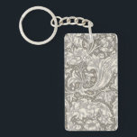 William Morris Bachelor's Button Flower Floral Bot Key Ring<br><div class="desc">This elegant old world rich flower art design is the William Morris Bachelor's Button pattern,  a classic wallpaper design from 1892 created by William Morris for his line of English flower wallpaper.</div>