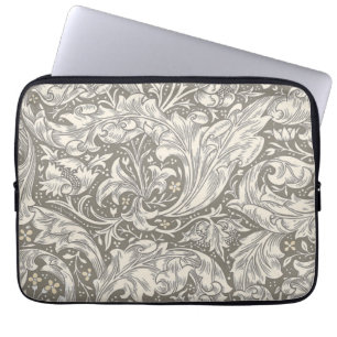 William Morris Bachelor's Button Flower Floral Bot Laptop Sleeve