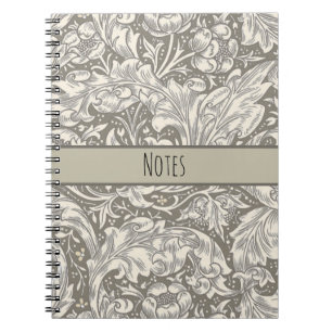 William Morris Bachelor's Button Flower Floral Bot Notebook